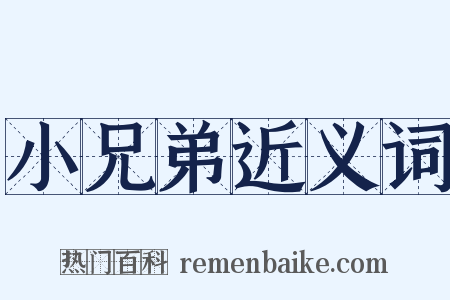 小兄弟近义词是什么意思的图片